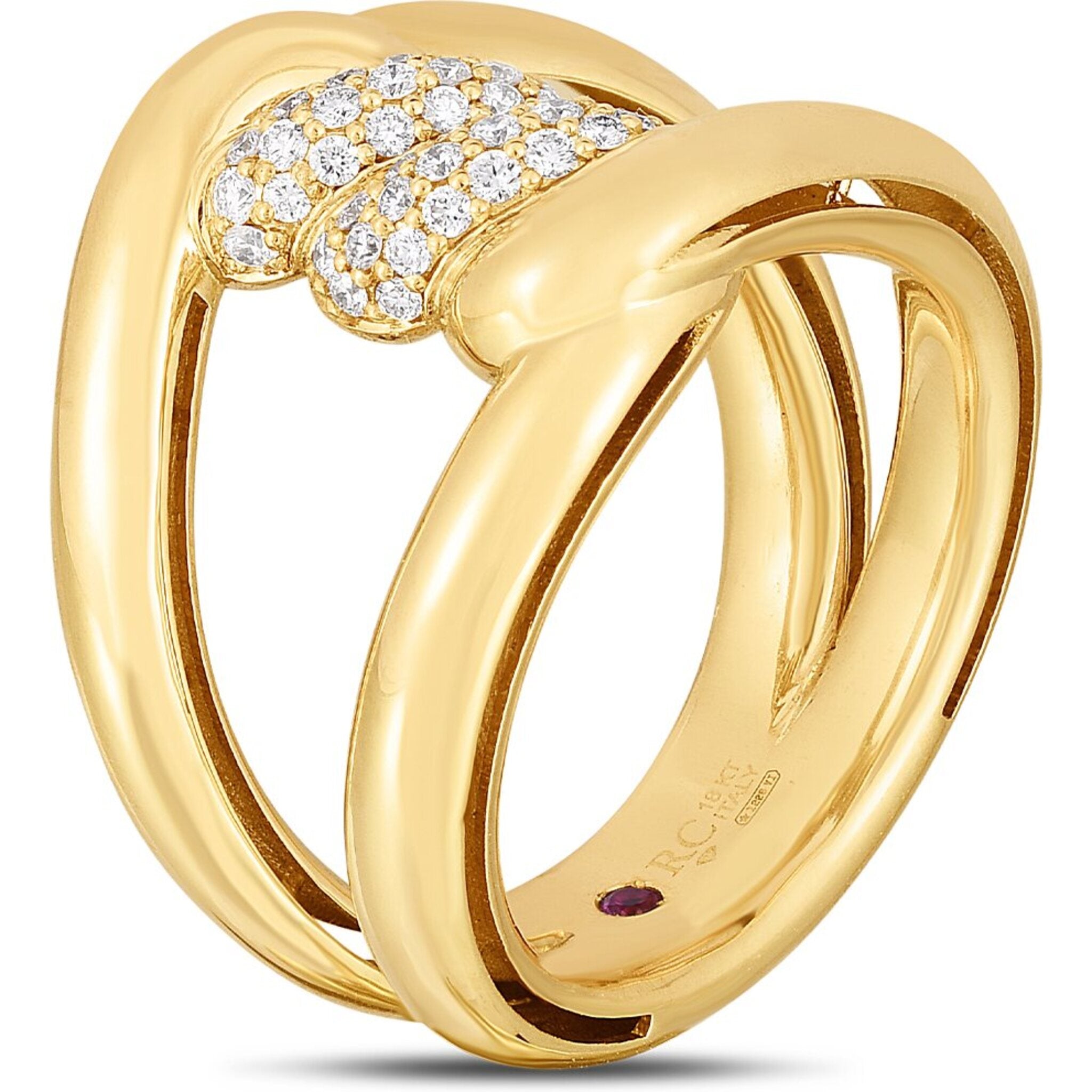 Pavé Diamond Twist Ring / 9K and 18K Solid Gold – NYRELLE